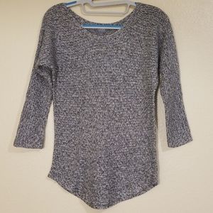 SOHO NY&Co Black/Grey Marled Dolman Knit Sweater